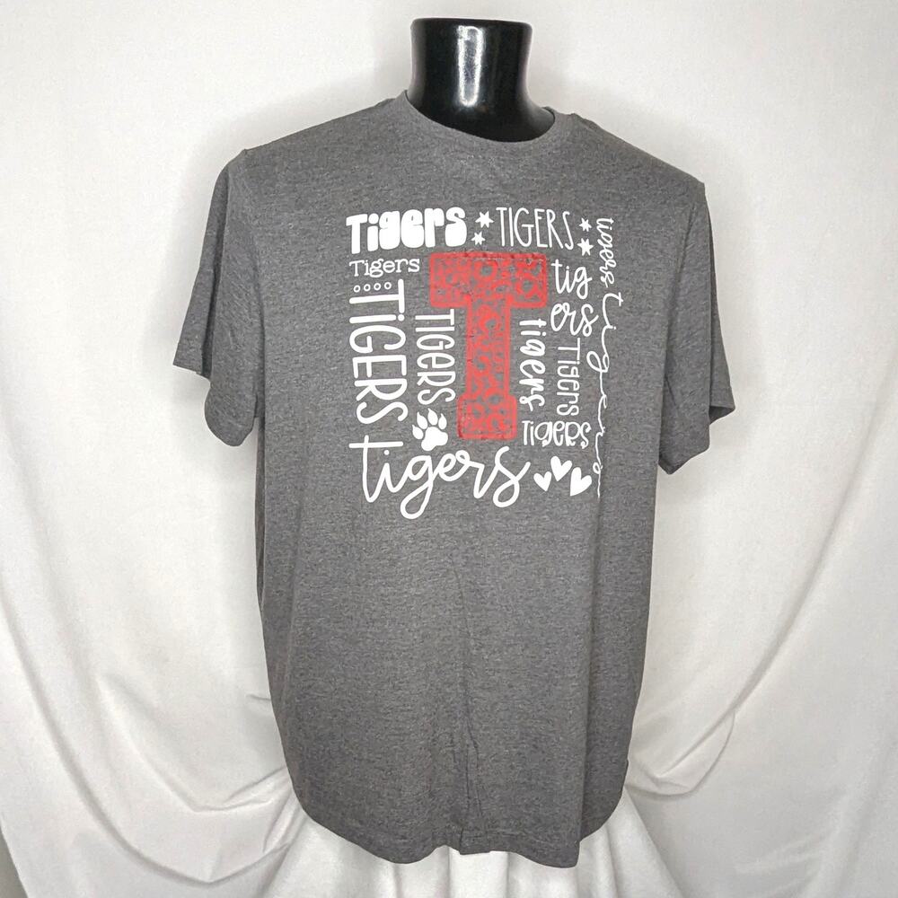 George Men's Shirts Short Sleeve Graphic T-shirt Gray 3XL